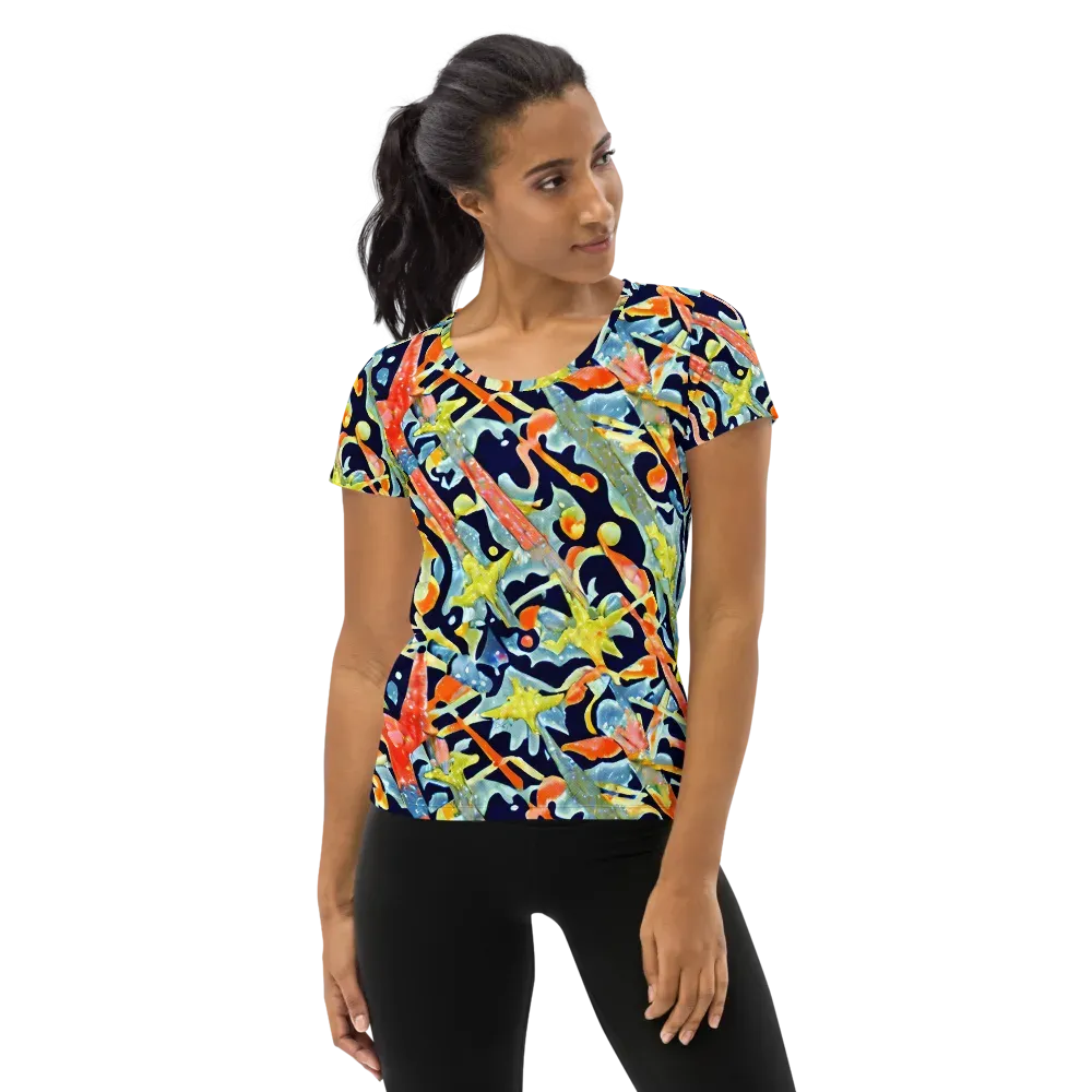 Prismatic Reef on Women's Athletic T-Shirt — Front