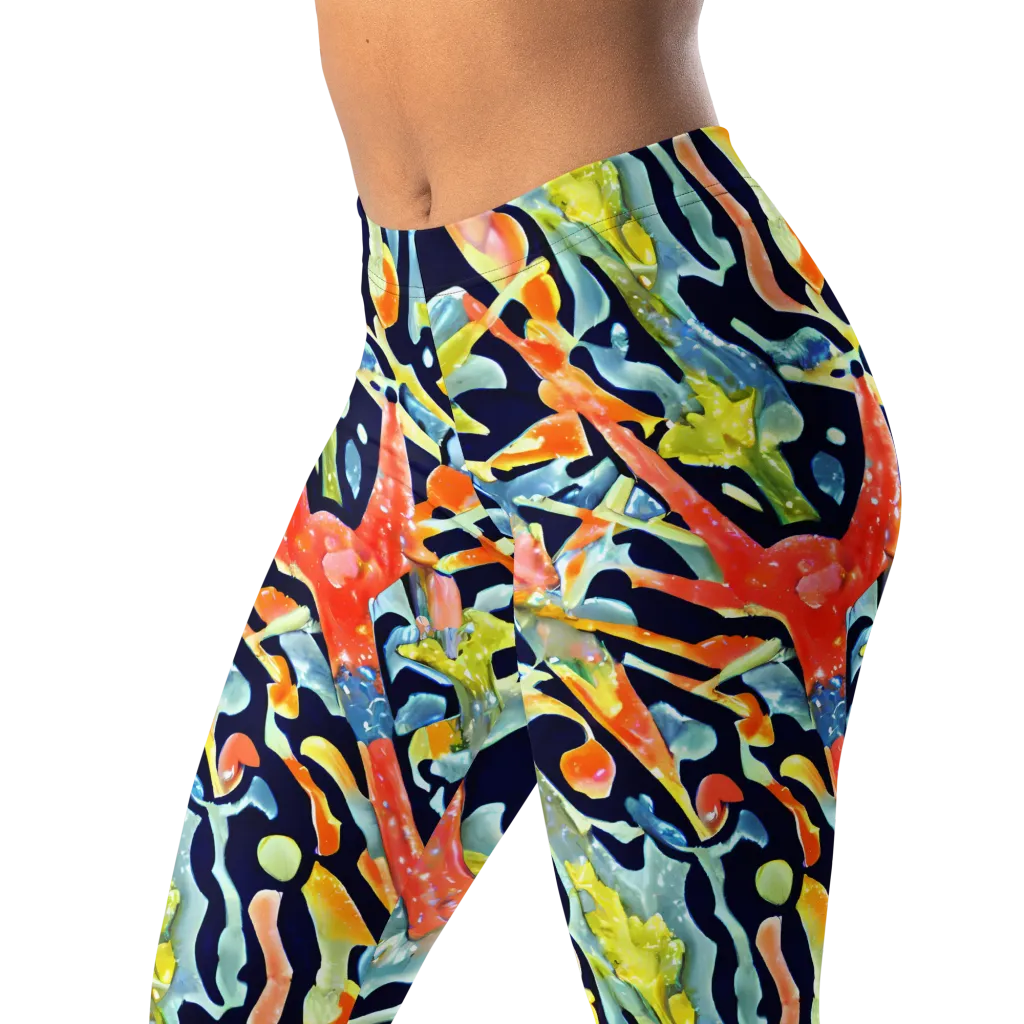 Prismatic Reef on Leggings — Left Front