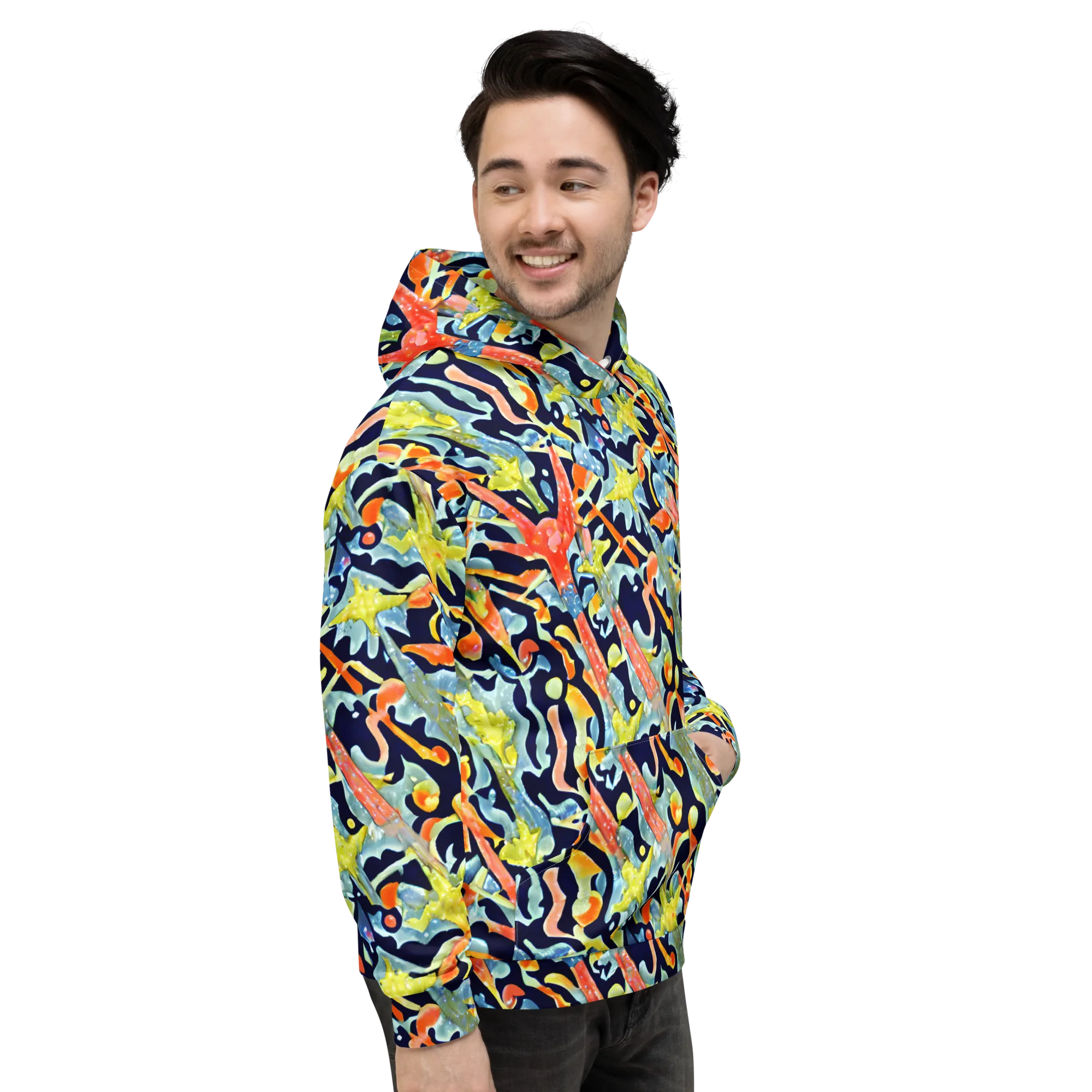 Prismatic Reef on Hoodie — Right