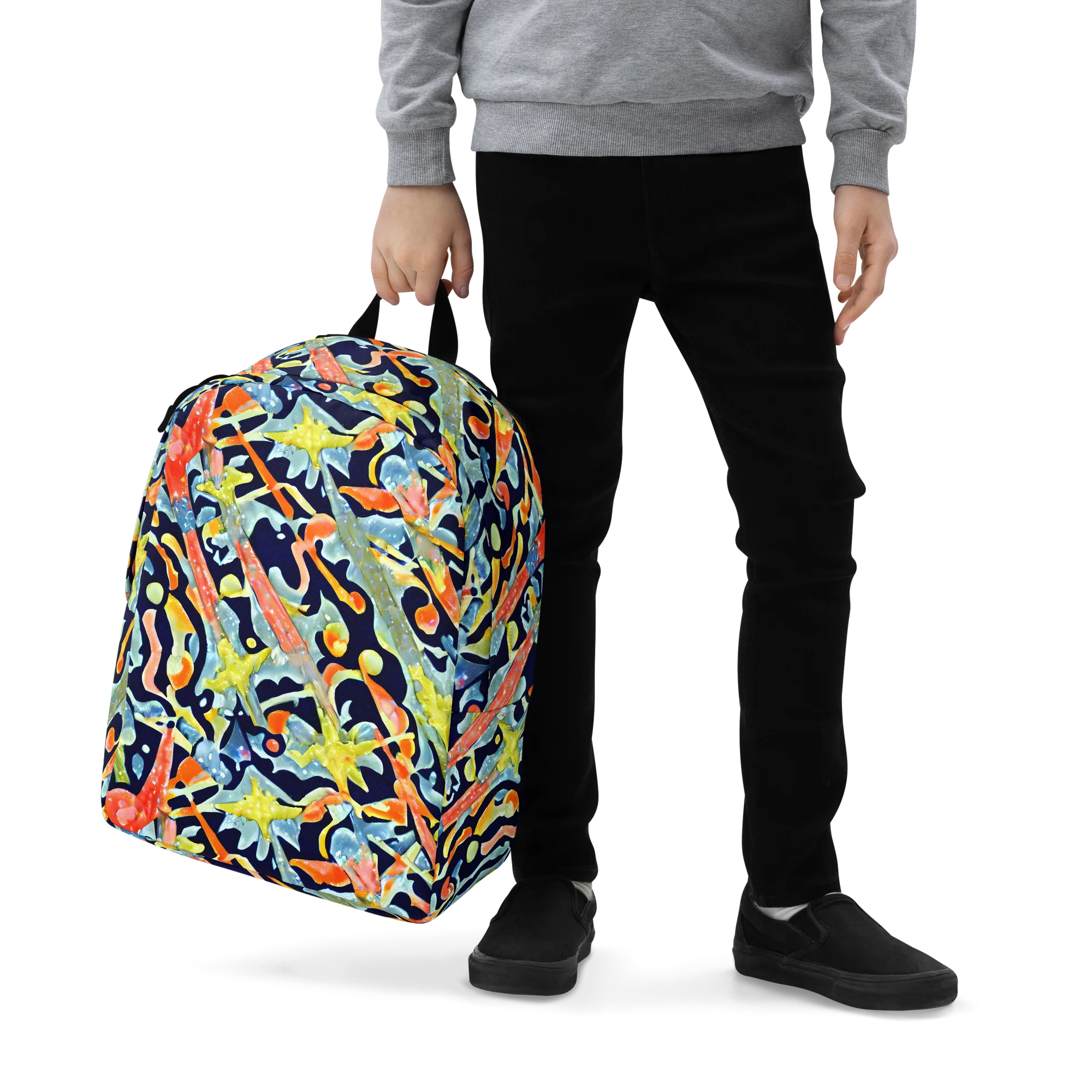Prismatic Reef on Minimalist Backpack — Zoomed-in