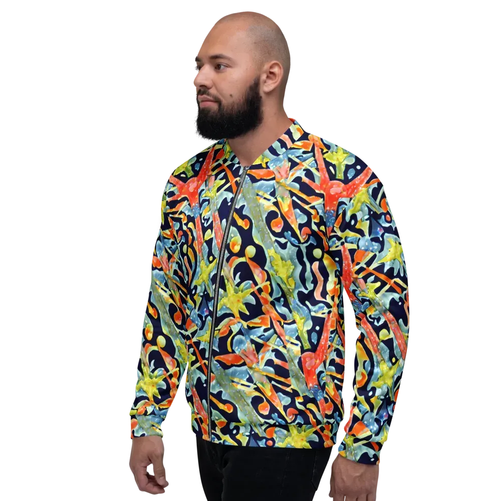 Prismatic Reef on Bomber Jacket — Left