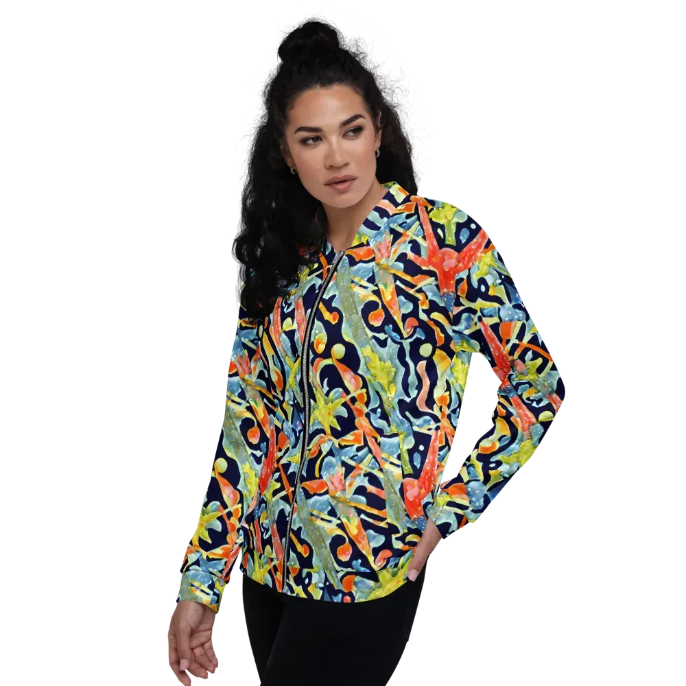 Prismatic Reef on Bomber Jacket — Left