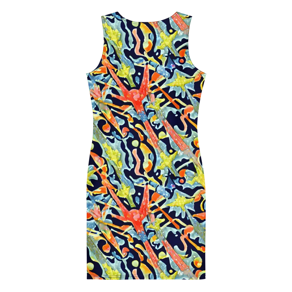 Prismatic Reef on Bodycon Dress — Back