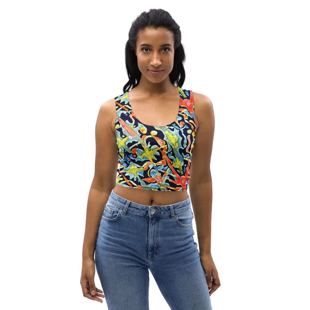 Prismatic Reef on Crop Top — Front