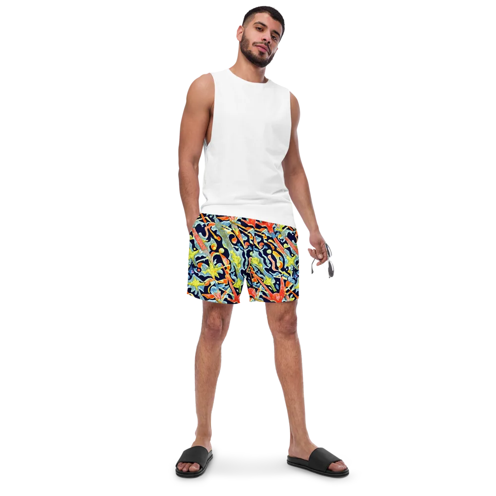 Prismatic Reef on Swim Trunks — Front