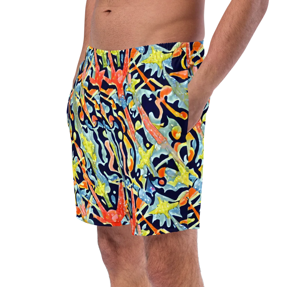 Prismatic Reef on Swim Trunks — Left Front