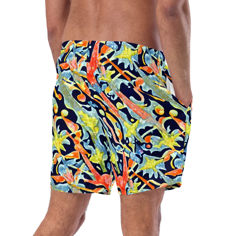 Prismatic Reef on Swim Trunks — Right Back