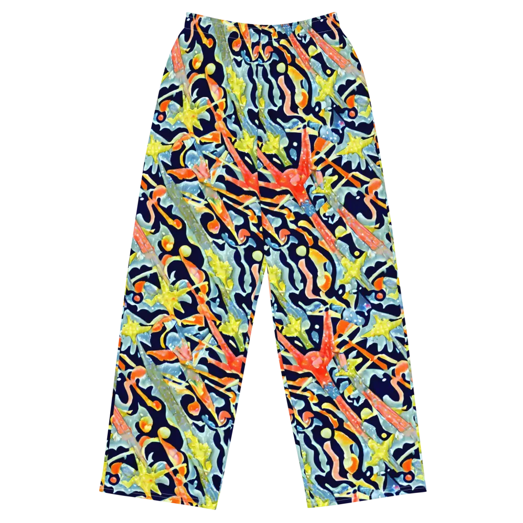 Prismatic Reef on Wide-Leg Pants — Front