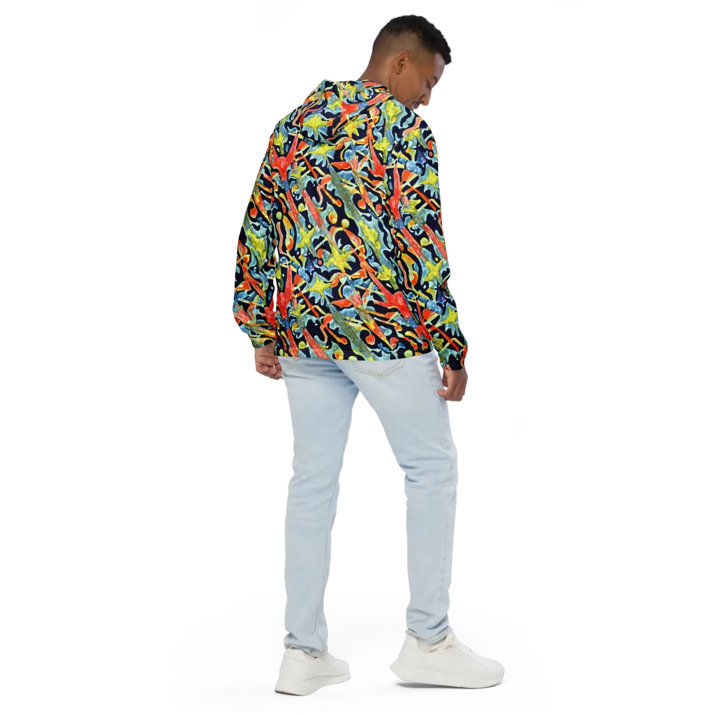 Prismatic Reef on Men's Windbreaker — Back