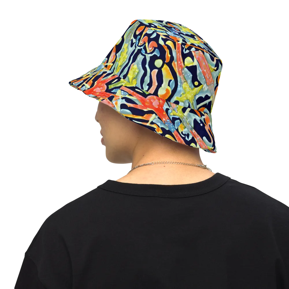 Prismatic Reef on Reversible Bucket Hat — Back Inside