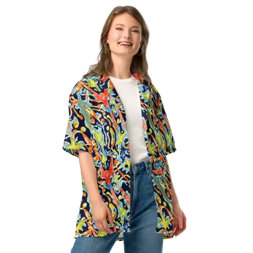 Prismatic Reef on a Button Shirt