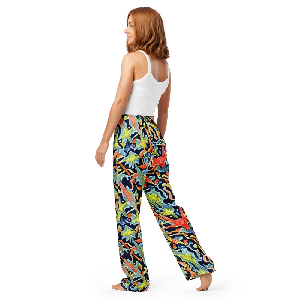 Prismatic Reef on Women's Pajama Pants — Back