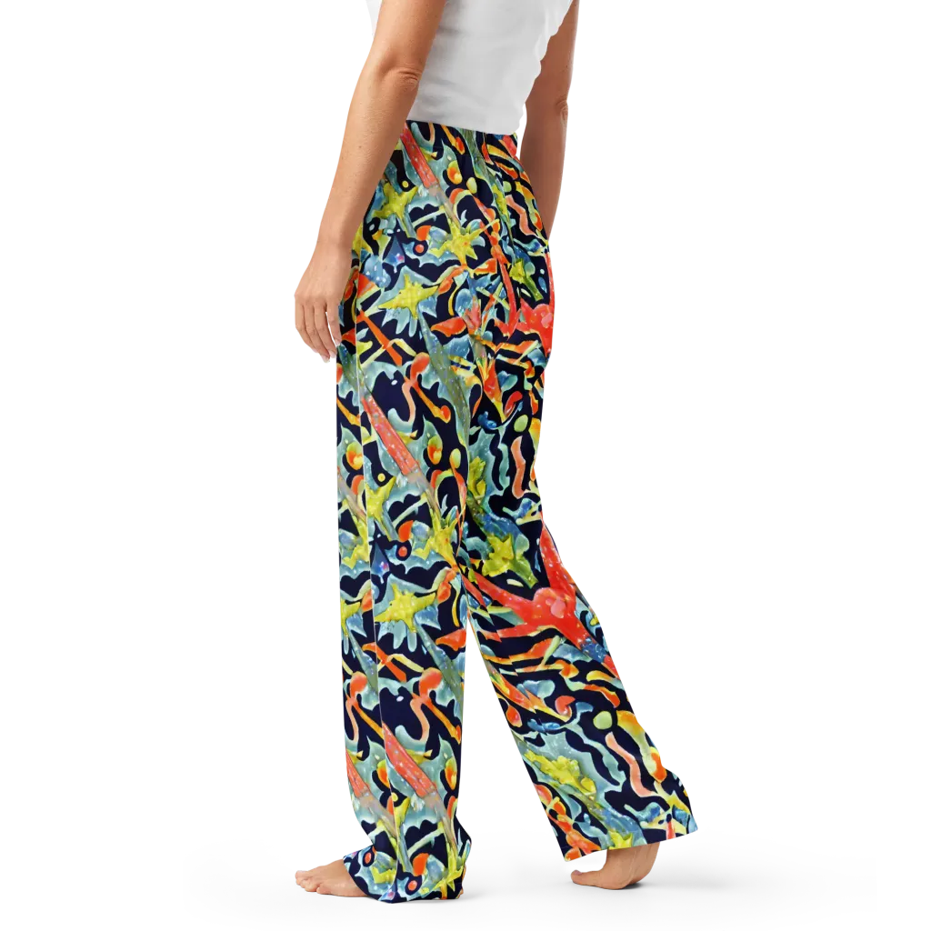Prismatic Reef on Women's Pajama Pants — Left