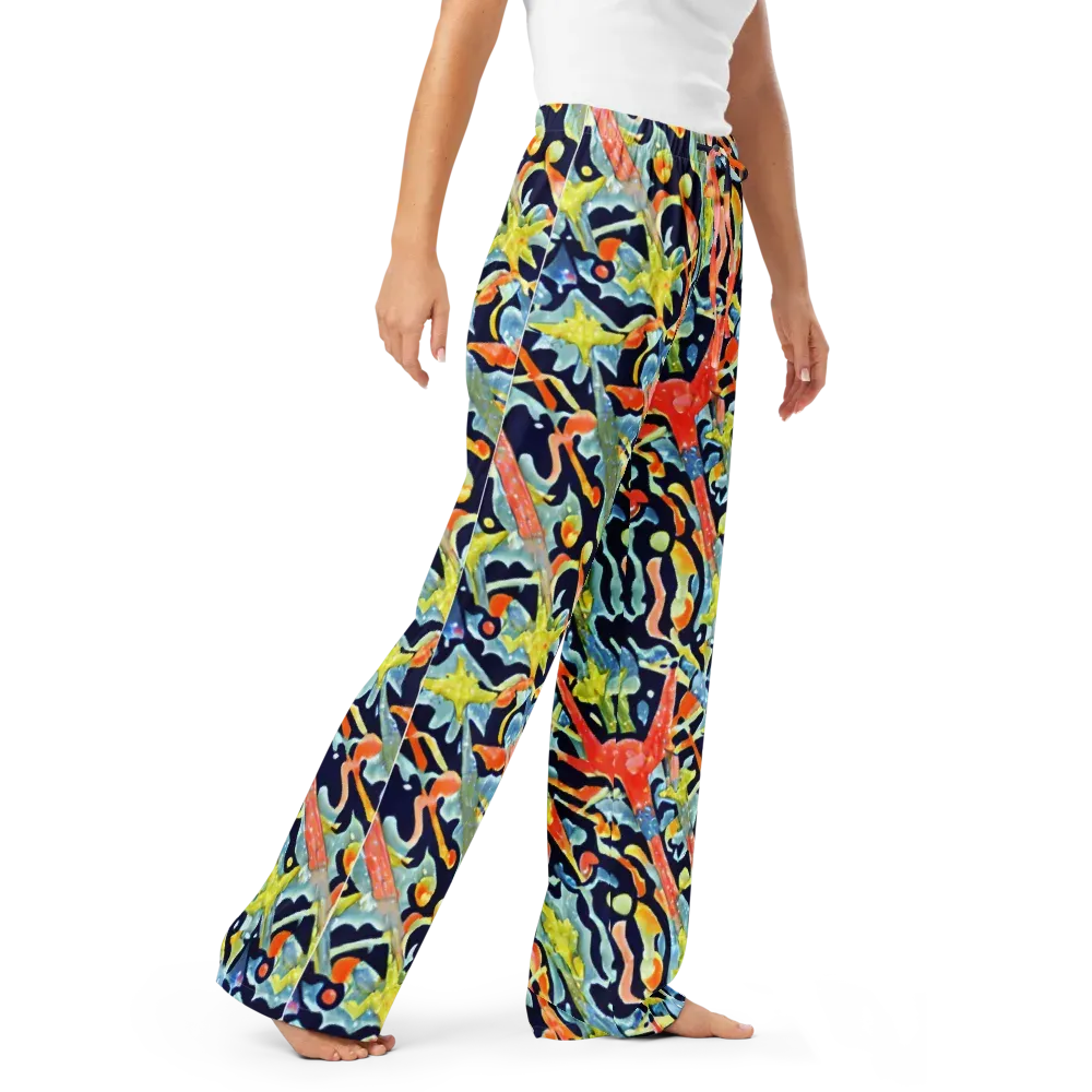 Prismatic Reef on Women's Pajama Pants — Right Front