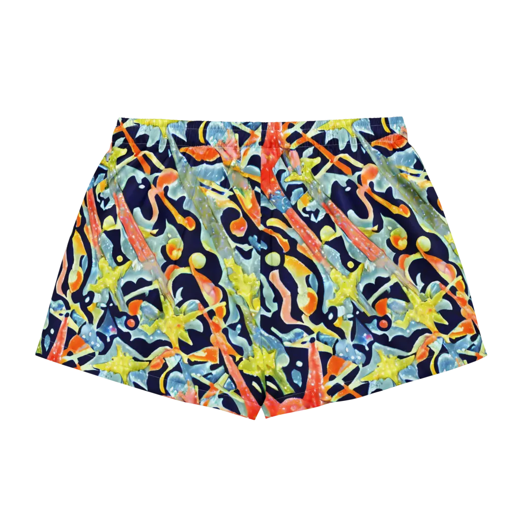 Prismatic Reef on Women's Pajama Shorts — Back
