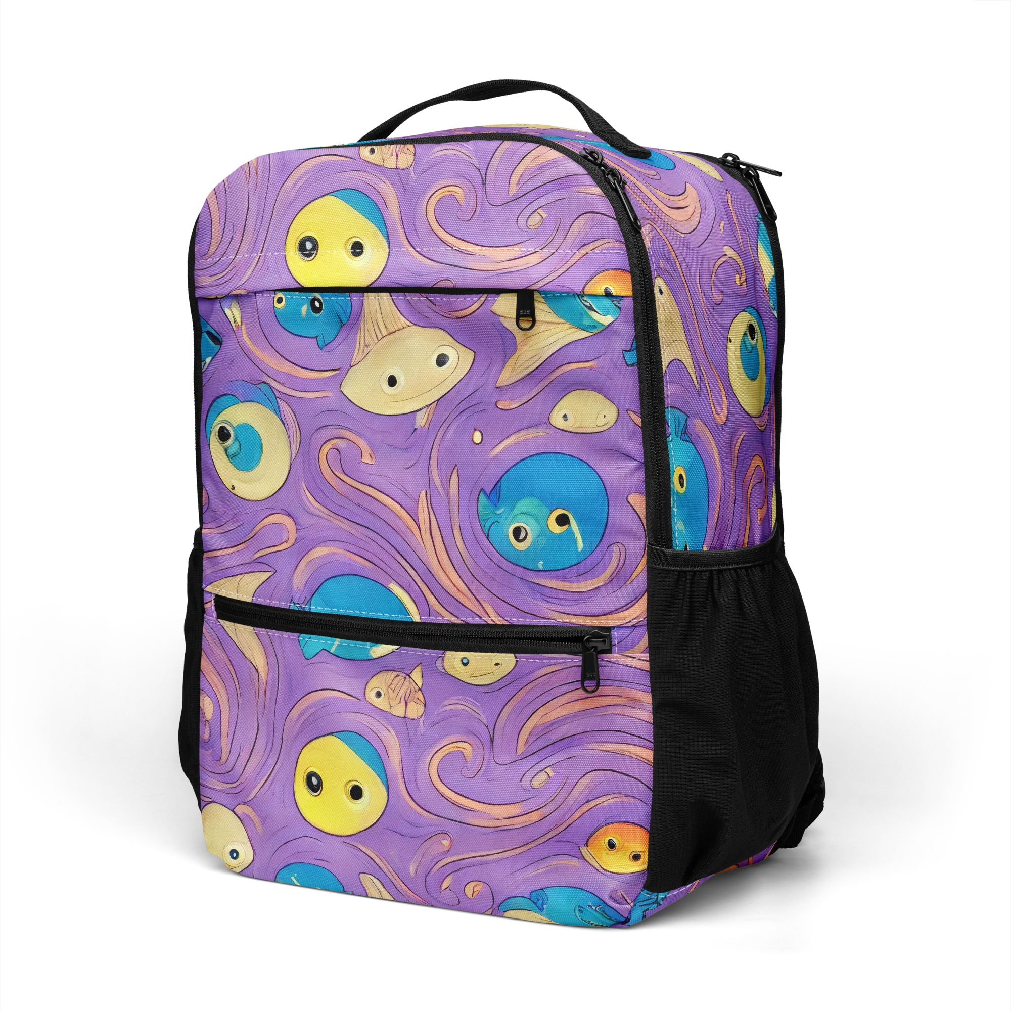 Violet Tide on Utility Backpack — Left Front
