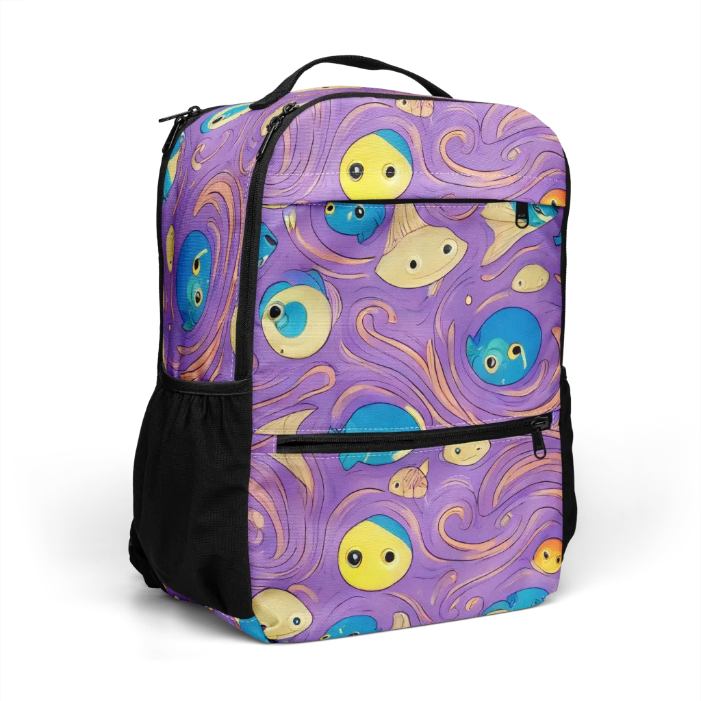 Violet Tide on Utility Backpack — Right Front