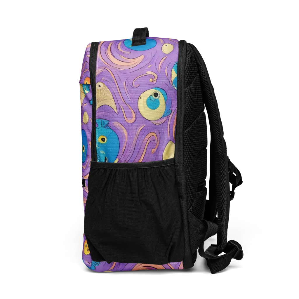 Violet Tide on Utility Backpack — Left