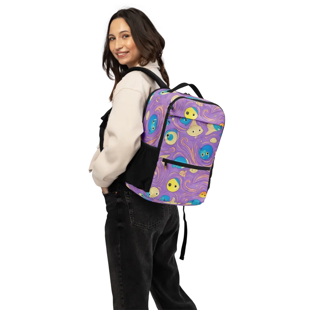 Violet Tide on Utility Backpack — Back