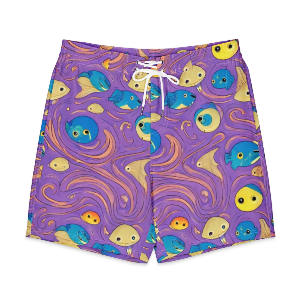 Violet Tide on Men's Board Shorts — Front