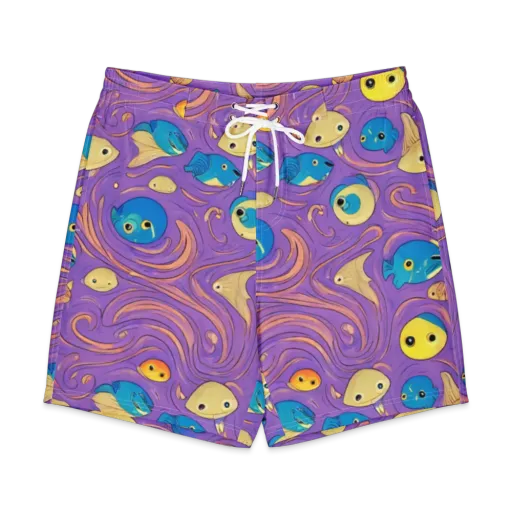 Violet Tide on a Men's Board Shorts