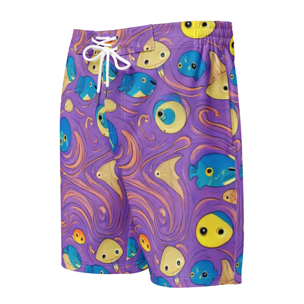 Violet Tide on Men's Board Shorts — Front