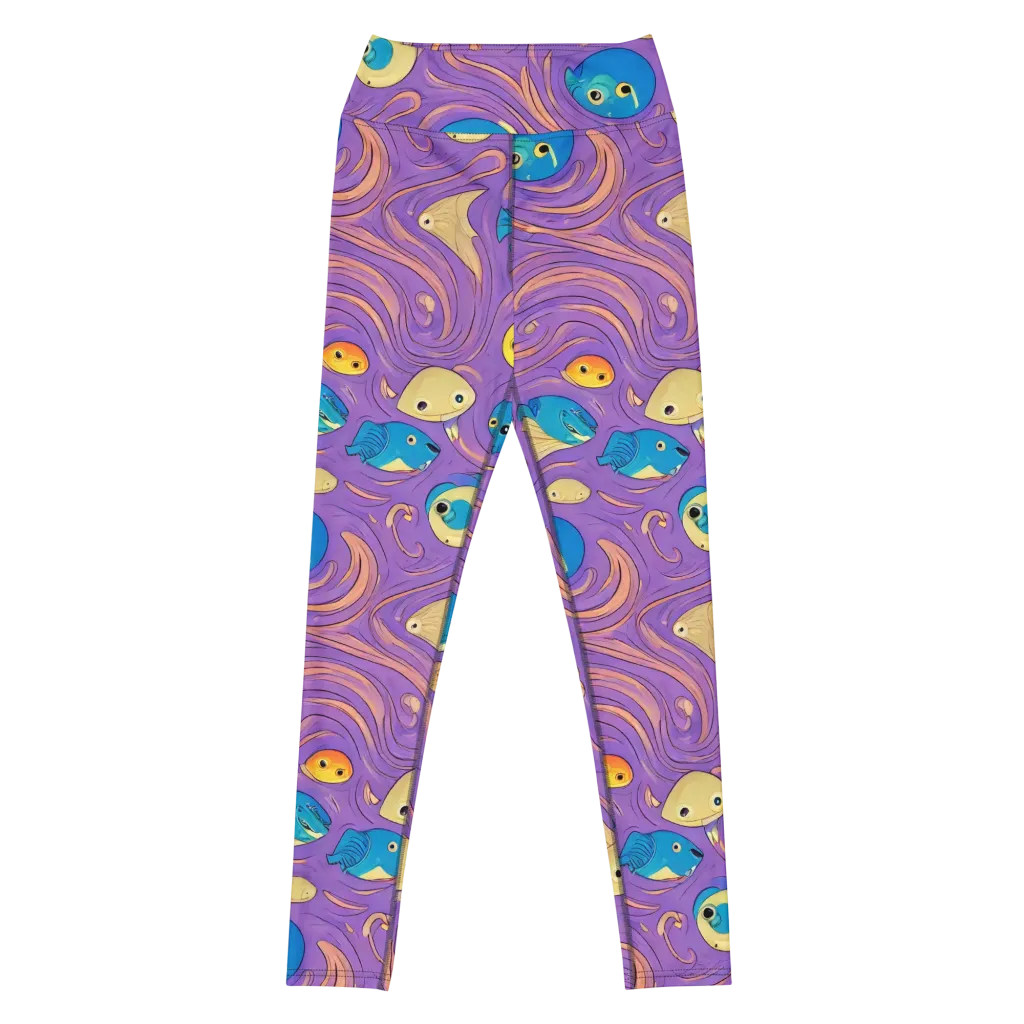 Violet Tide on Yoga Leggings — Front