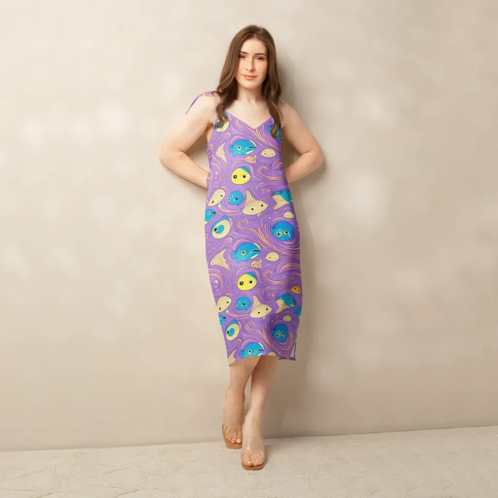 Violet Tide on Slip Dress — Front