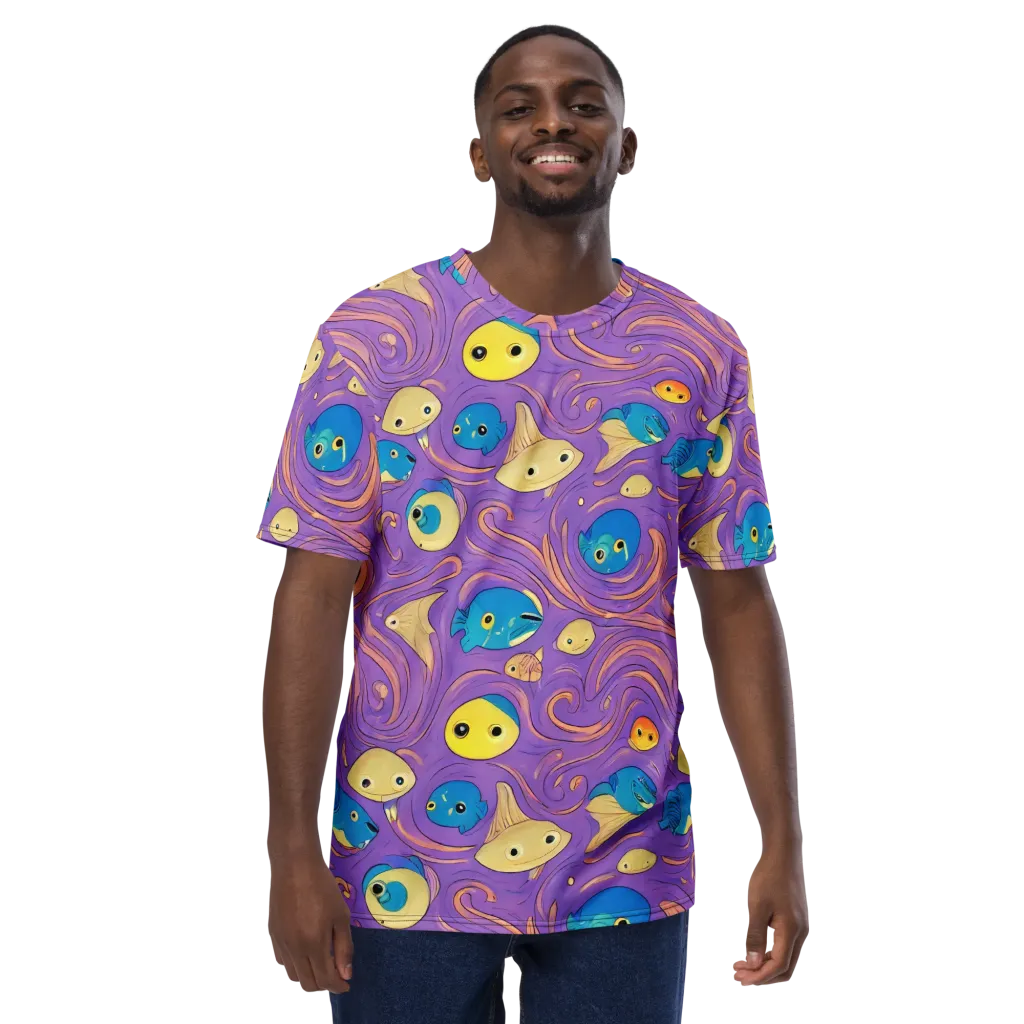 Violet Tide on Men's Crew Neck T-Shirt — Front