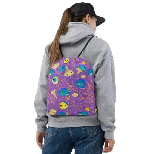 Violet Tide on a Drawstring Bag