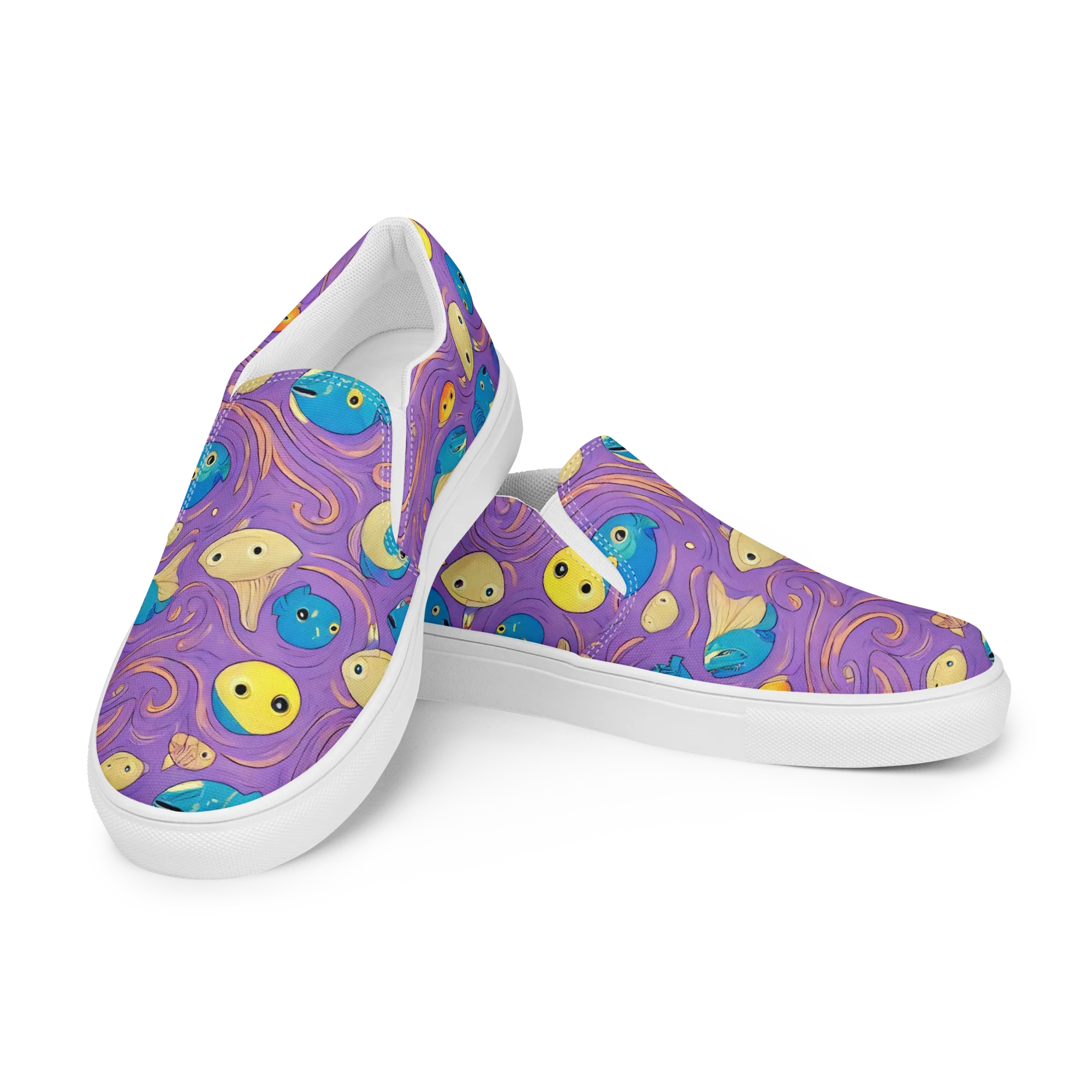 Violet Tide on Women's Slip-On Canvas Shoes — Left Front