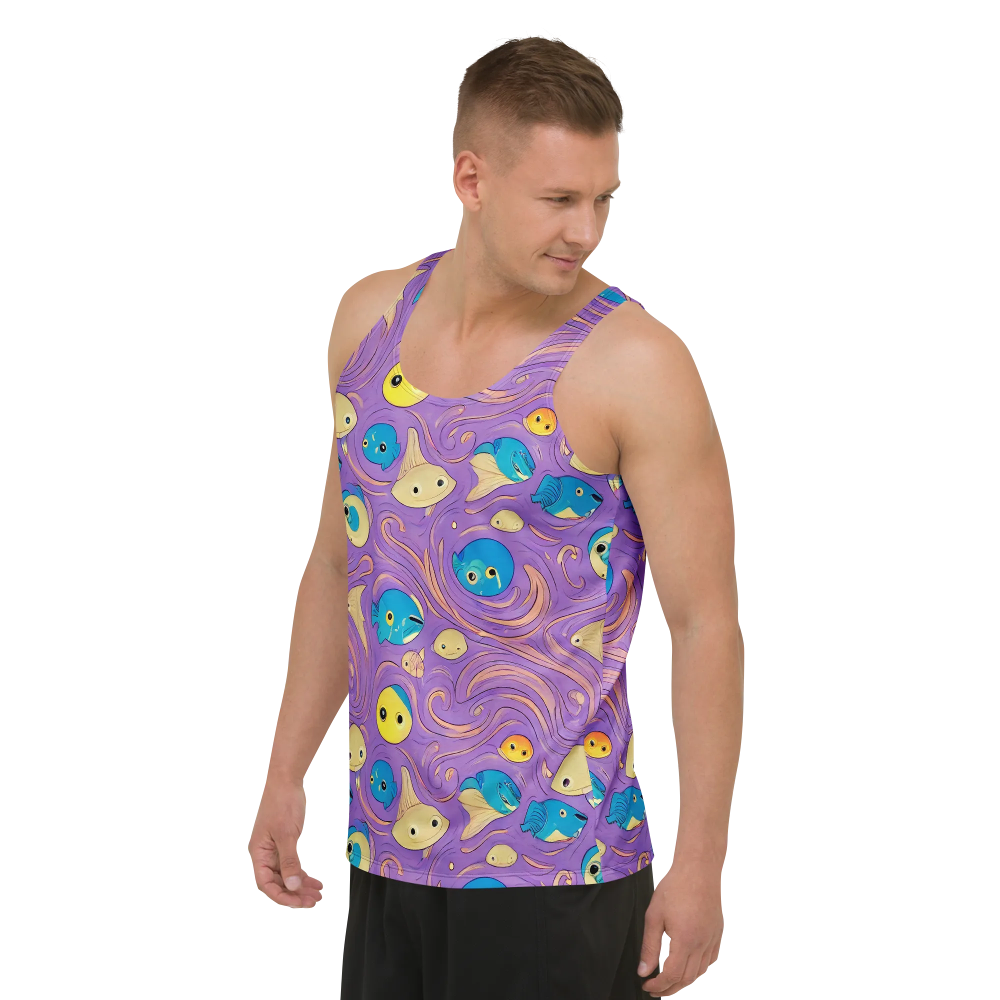 Violet Tide on Men's Tank Top — Left Front
