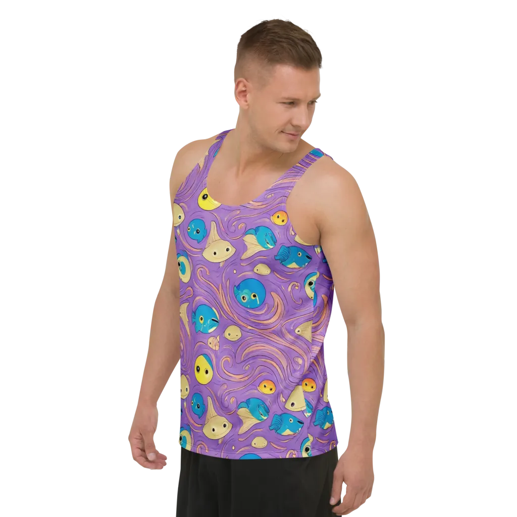 Violet Tide on Men's Tank Top — Left Front