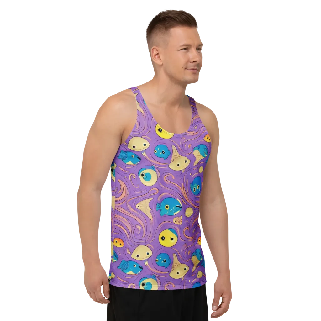 Violet Tide on Men's Tank Top — Right Front