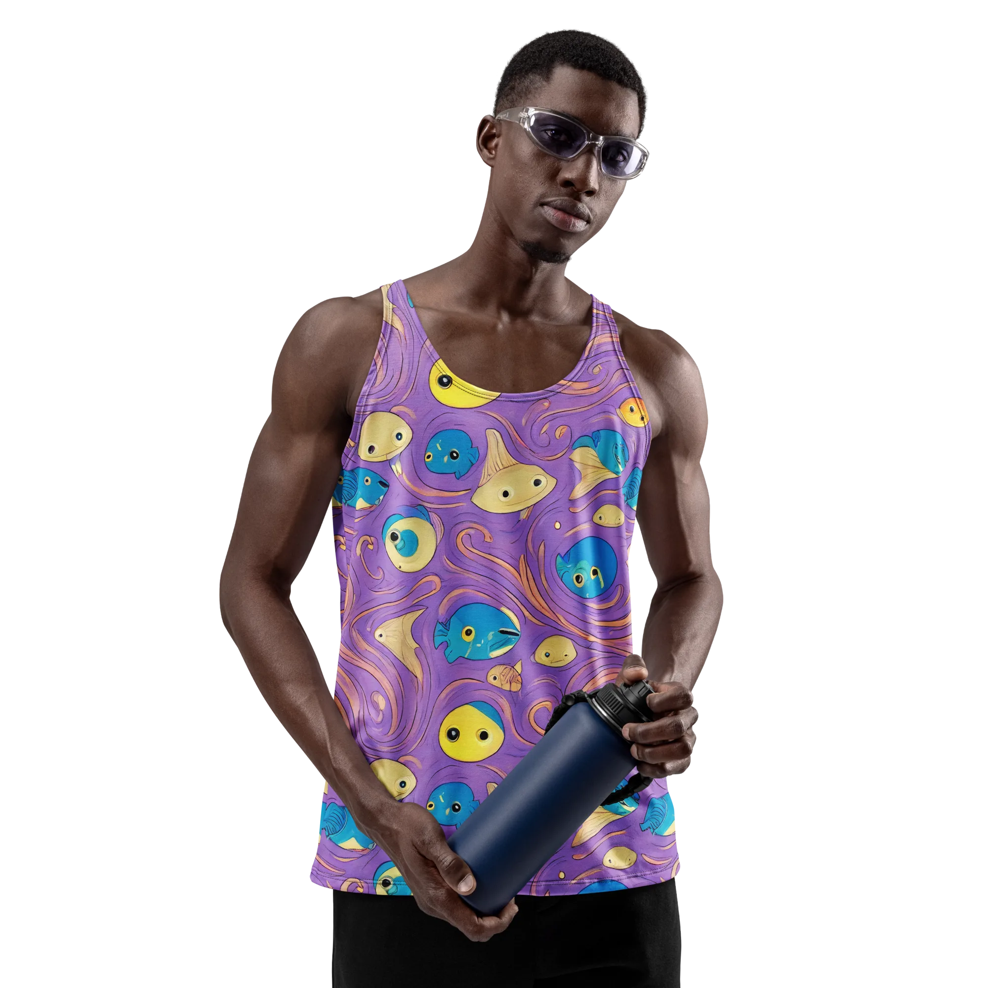 Violet Tide on Men's Tank Top — Front