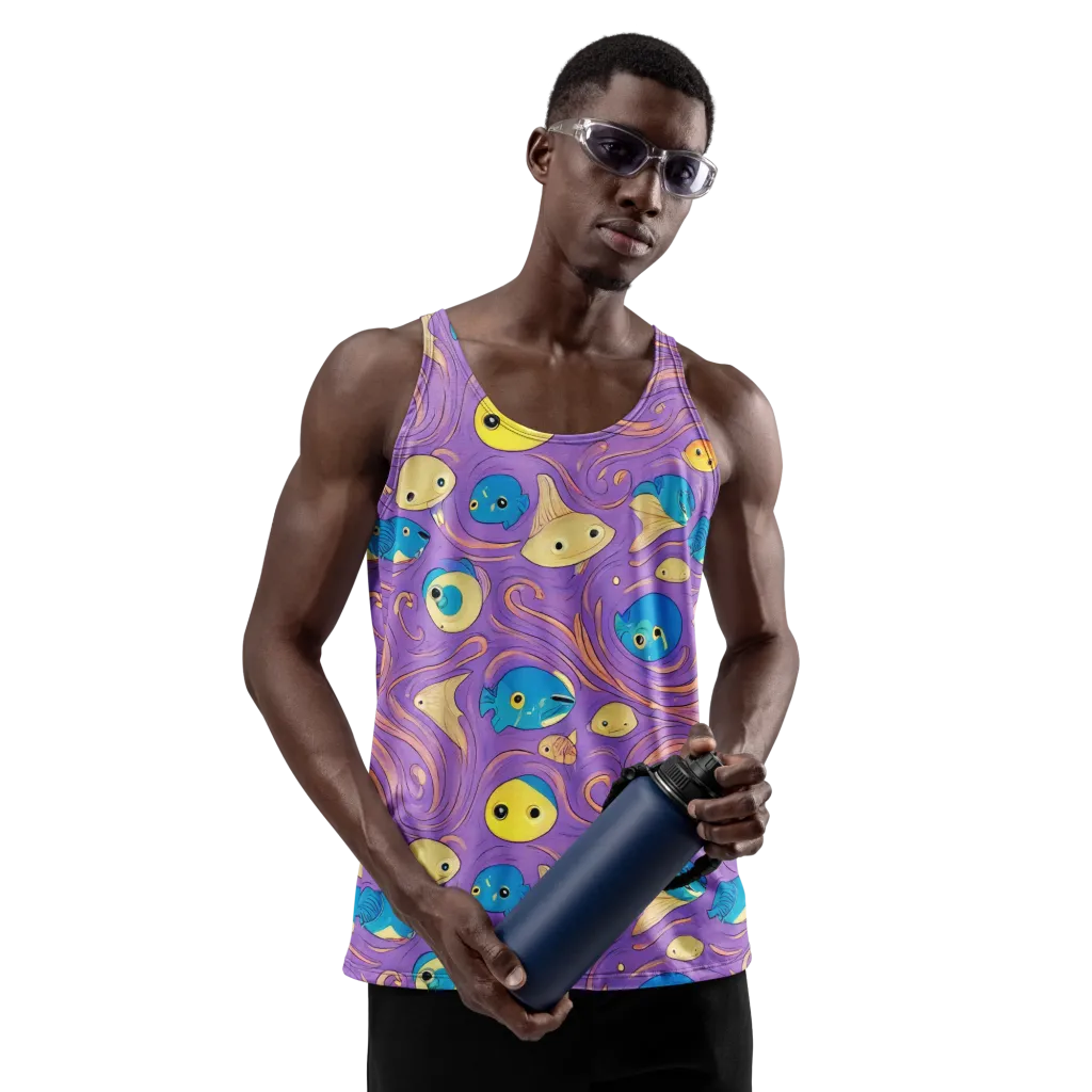 Violet Tide on Men's Tank Top — Front