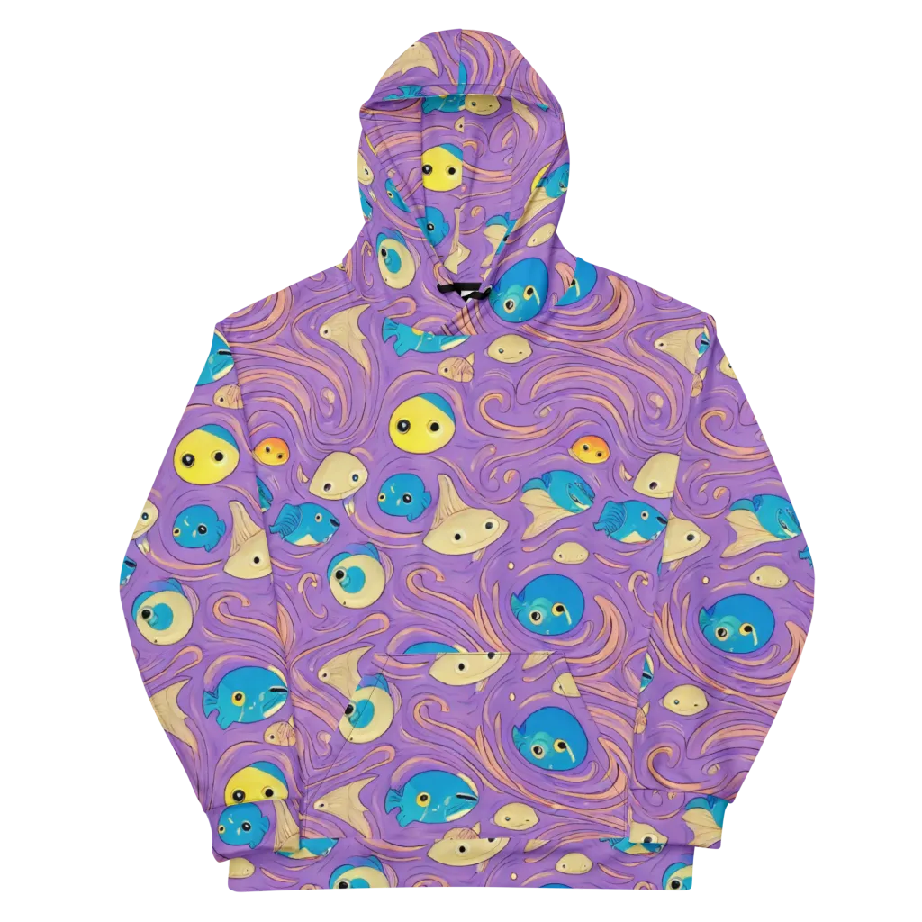 Violet Tide on Cotton Hoodie — Front