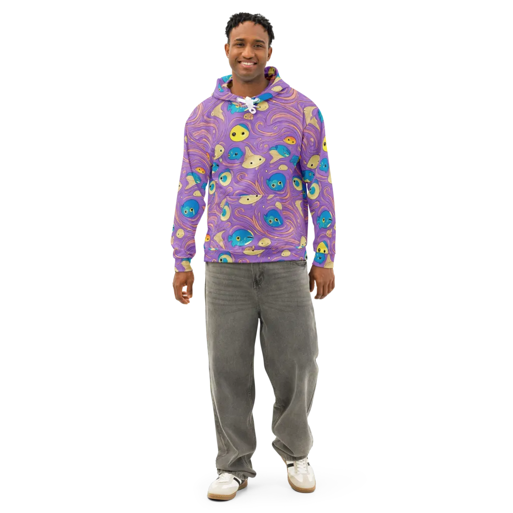 Violet Tide on Cotton Hoodie — Front