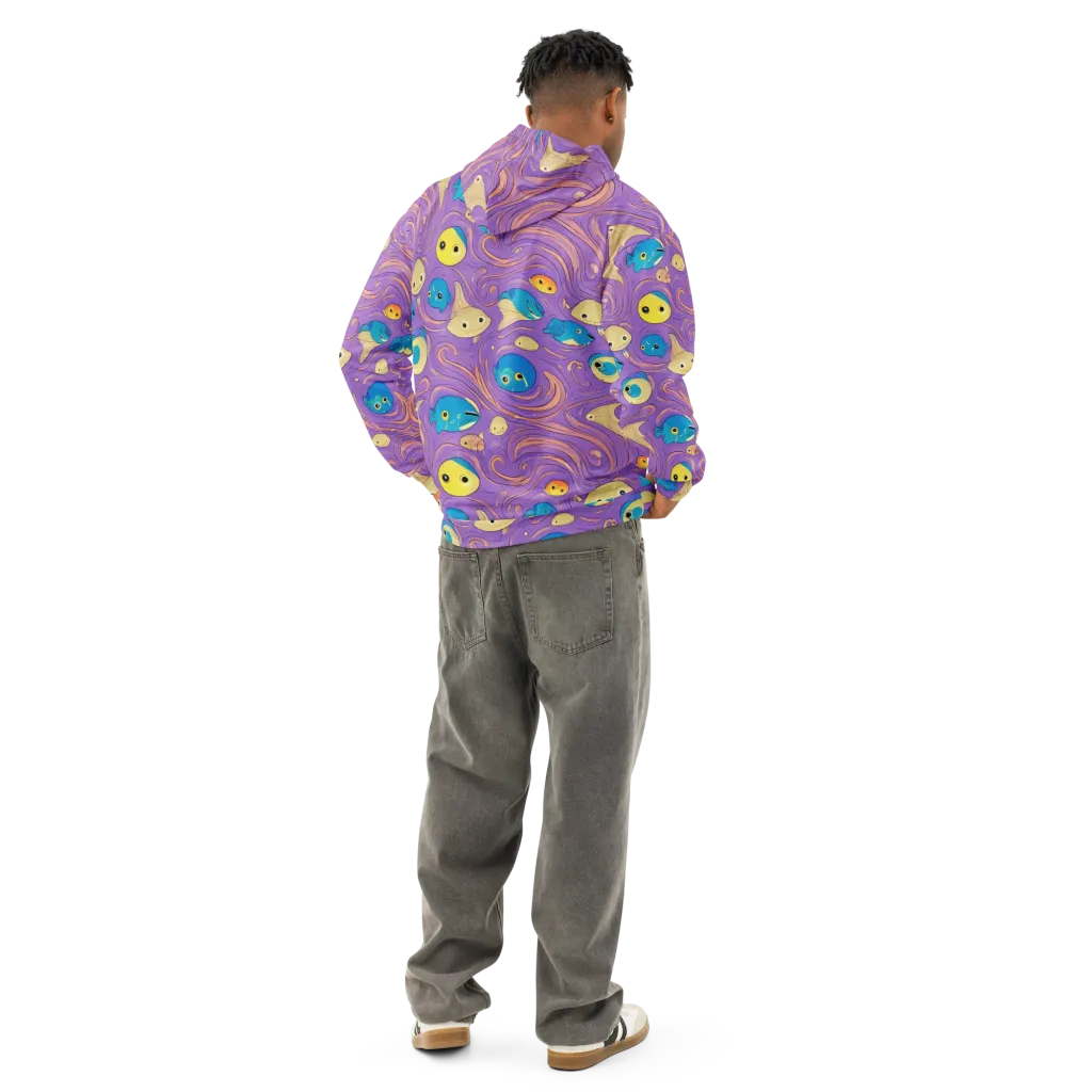 Violet Tide on Cotton Hoodie — Back