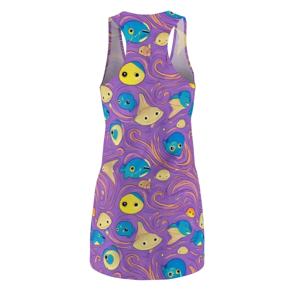 Violet Tide on Racerback Dress — Back