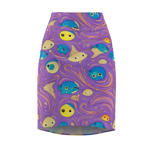 Violet Tide on a Pencil Skirt