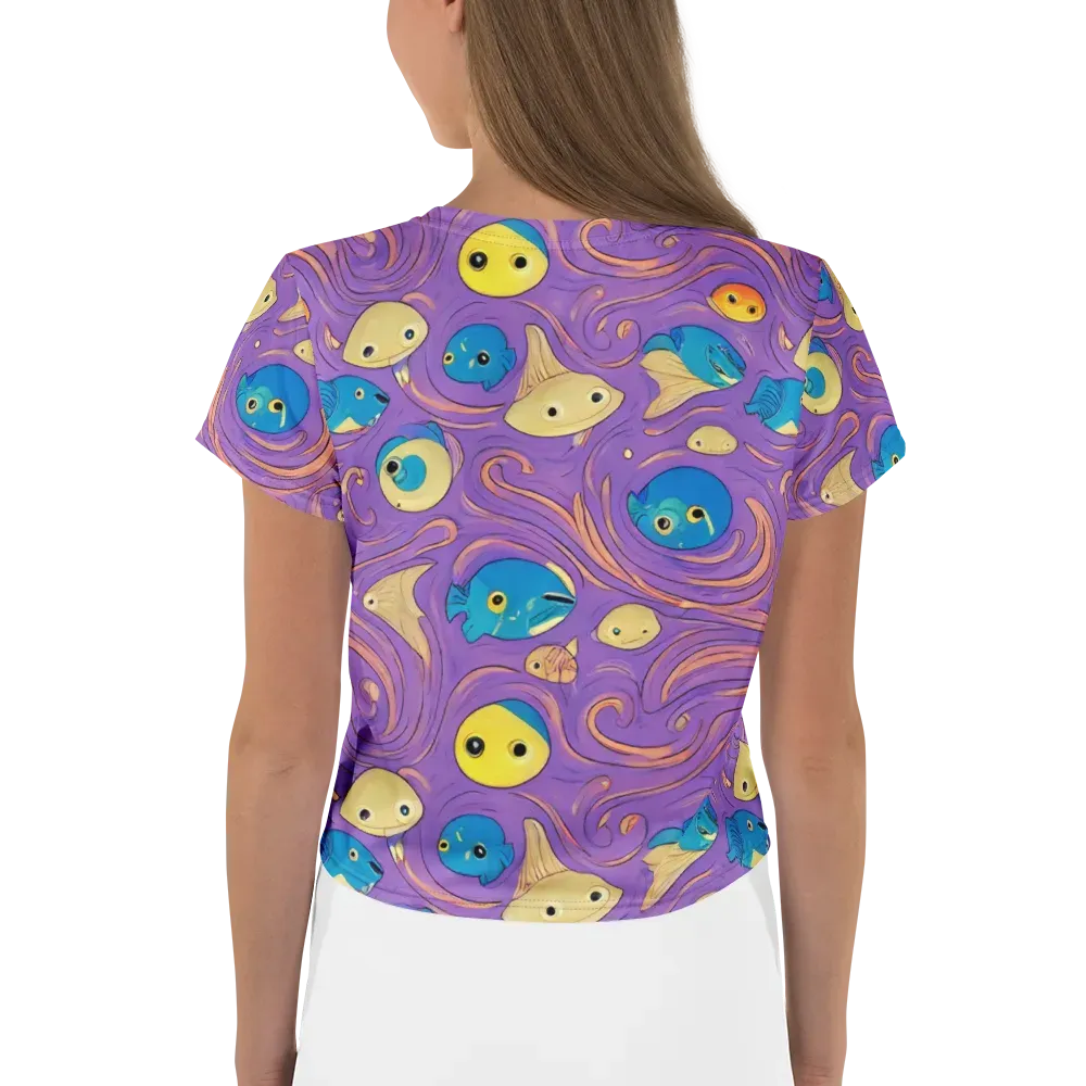 Violet Tide on Crop Tee — Back