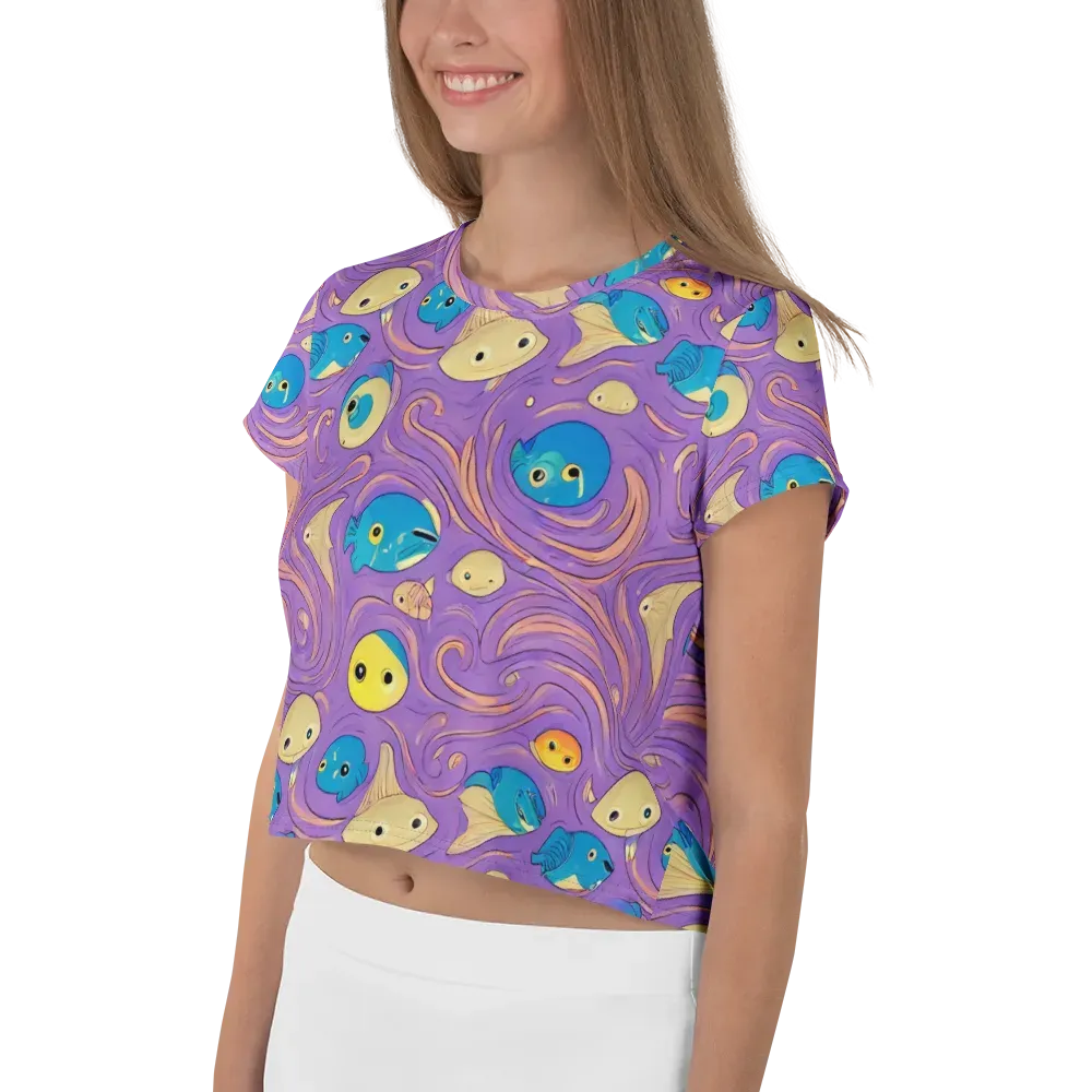 Violet Tide on Crop Tee — Left