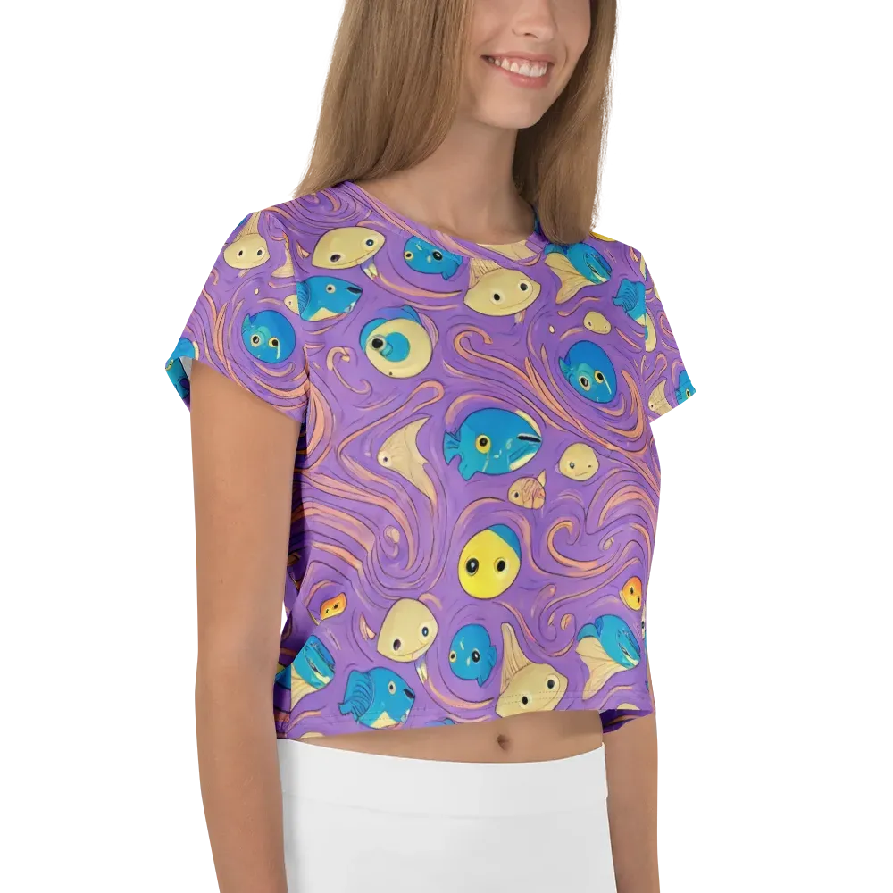 Violet Tide on Crop Tee — Right