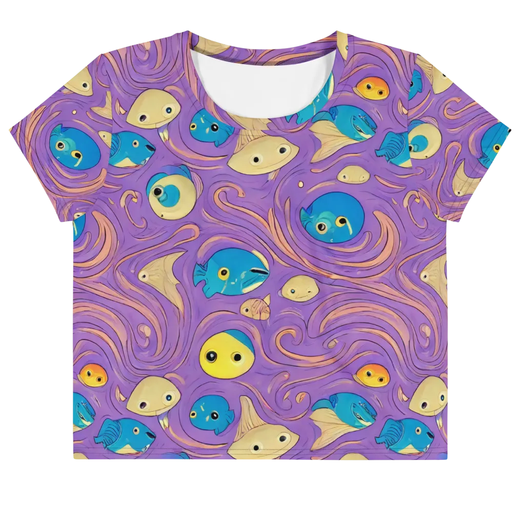 Violet Tide on Crop Tee — Front