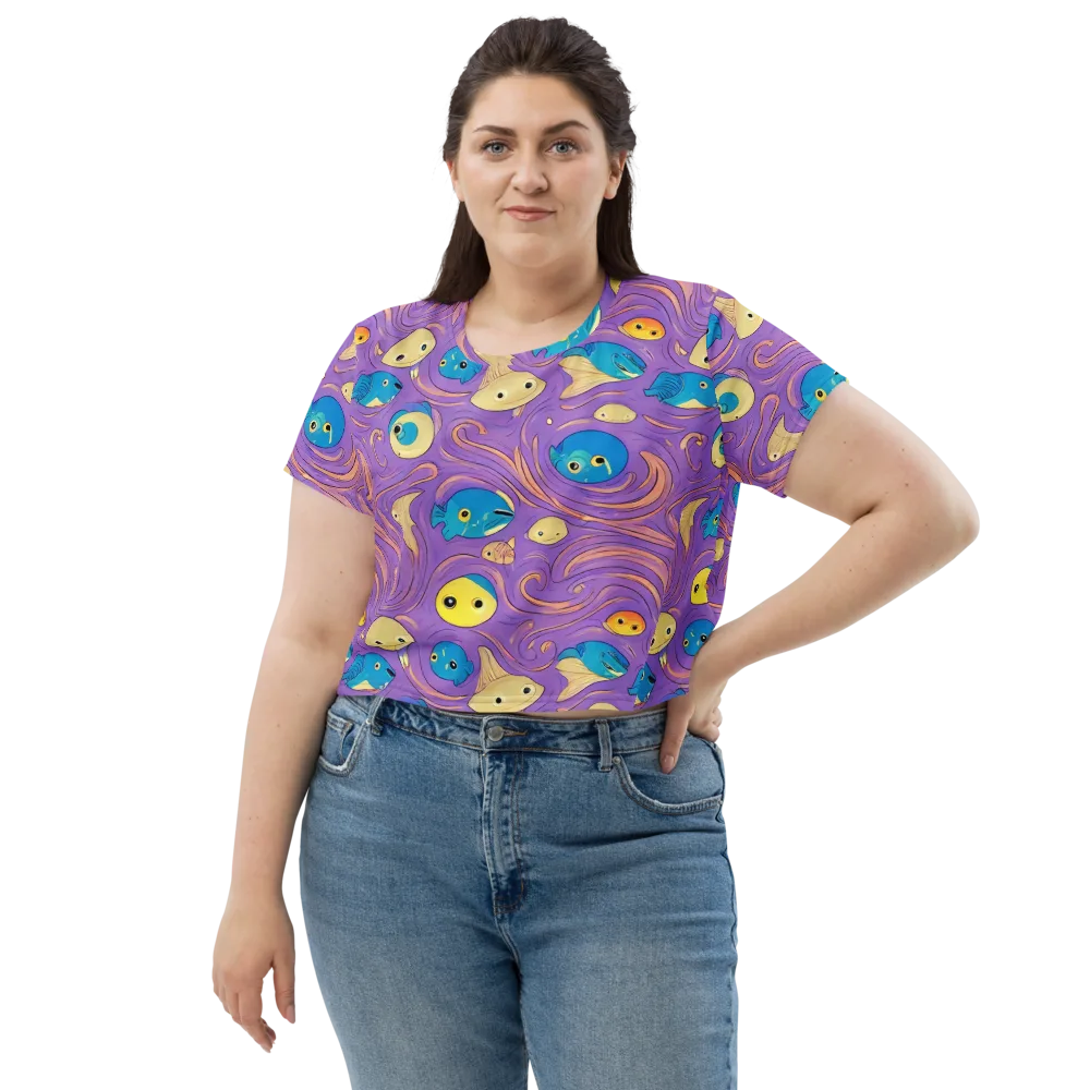 Violet Tide on Crop Tee — Front