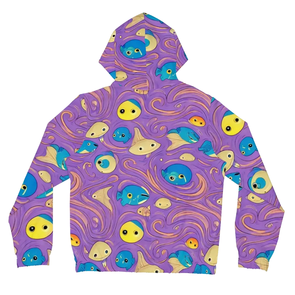 Violet Tide on Women's Full-Zip Hoodie — Back