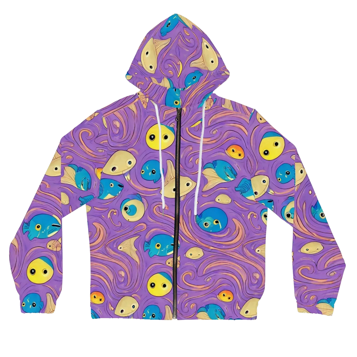 Violet Tide on Women's Full-Zip Hoodie — Front