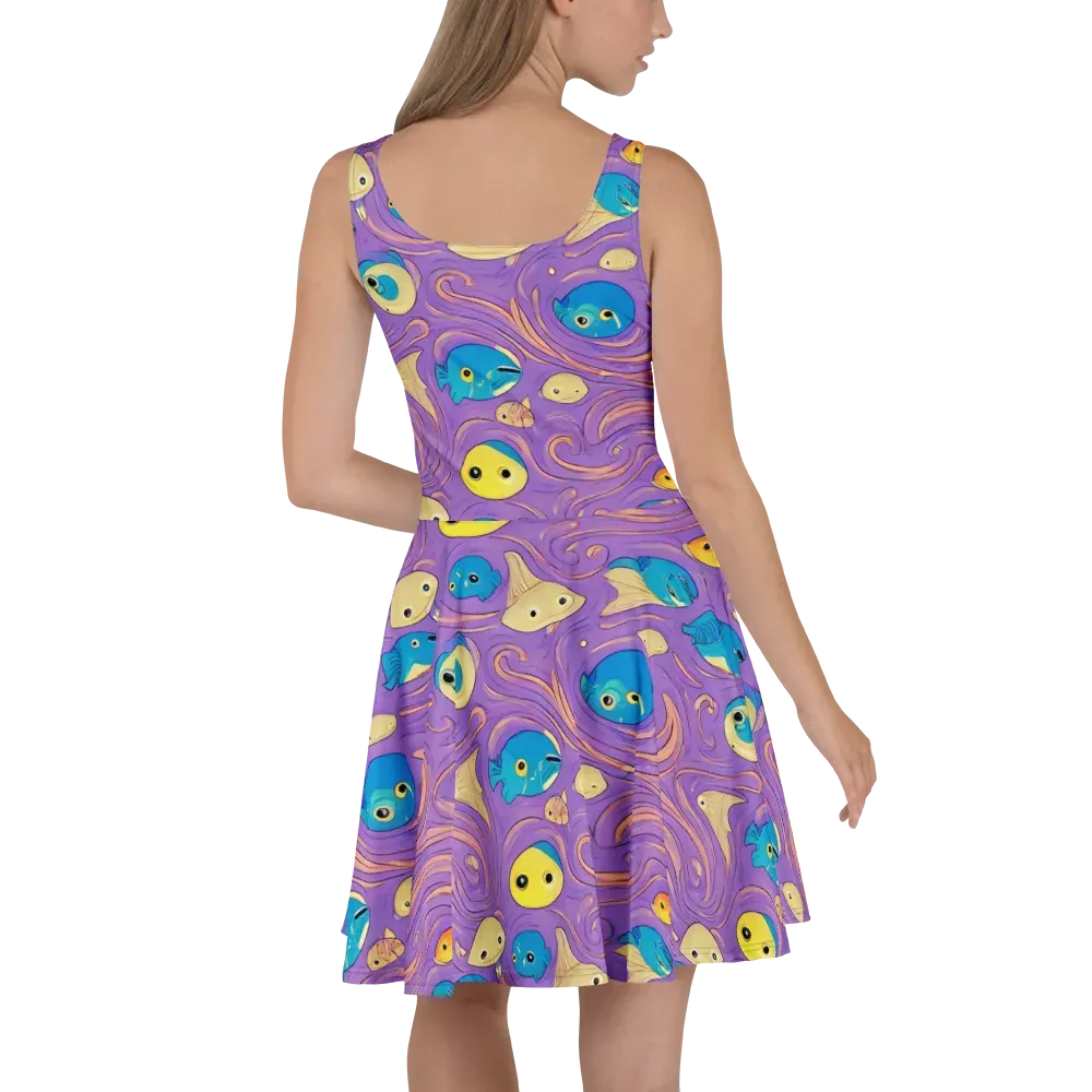 Violet Tide on Skater Dress — Back