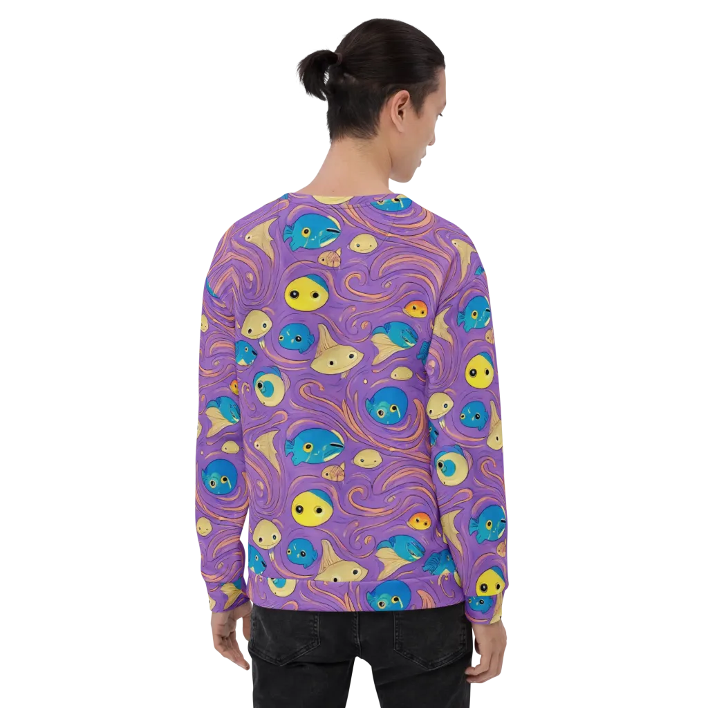 Violet Tide on Sweatshirt — Back